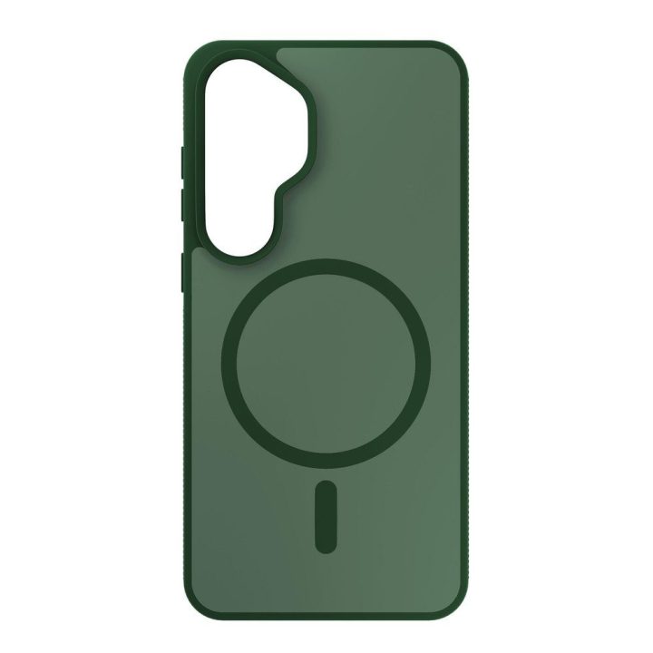 Dėklas Samsung Galaxy S26+ pusiau permatomas, žalias 3mk Smoke MagCase
