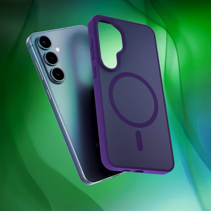 Telefono dėklas suderinamas su MagSafe, violetinės spalvos 3mk Smoke MagCase