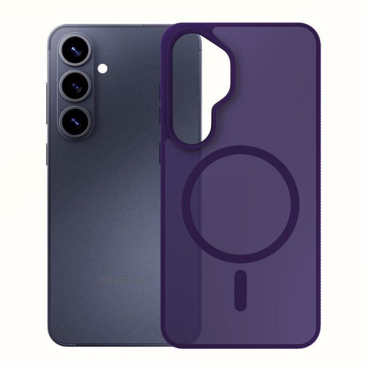 Telefono dėklas suderinamas su MagSafe, violetinės spalvos 3mk Smoke MagCase