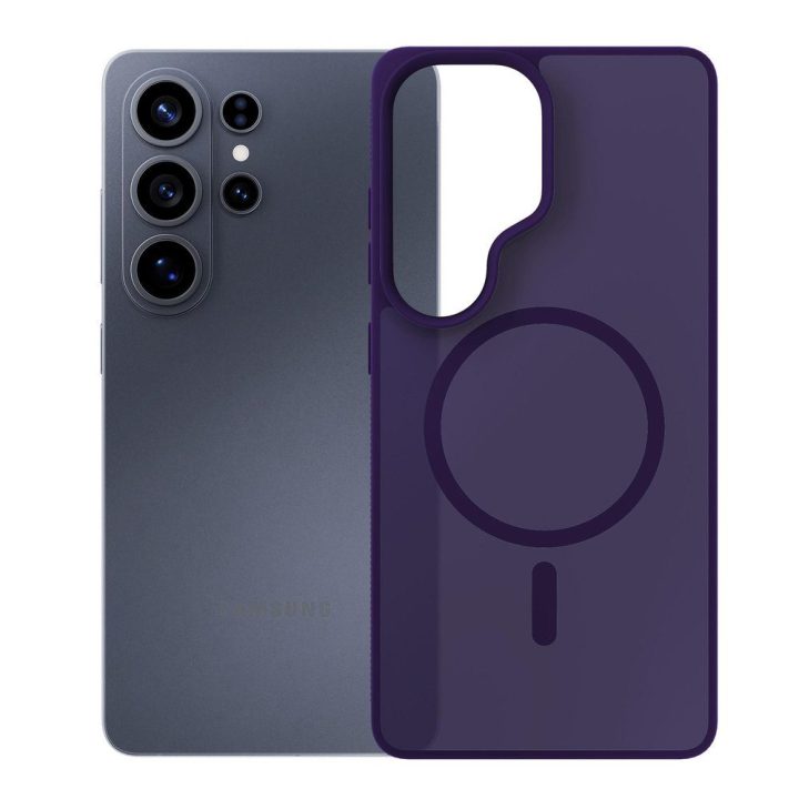 Dėklas telefonui MagSafe suderinamas, violetinis polikarbonatas 3mk Smoke MagCase