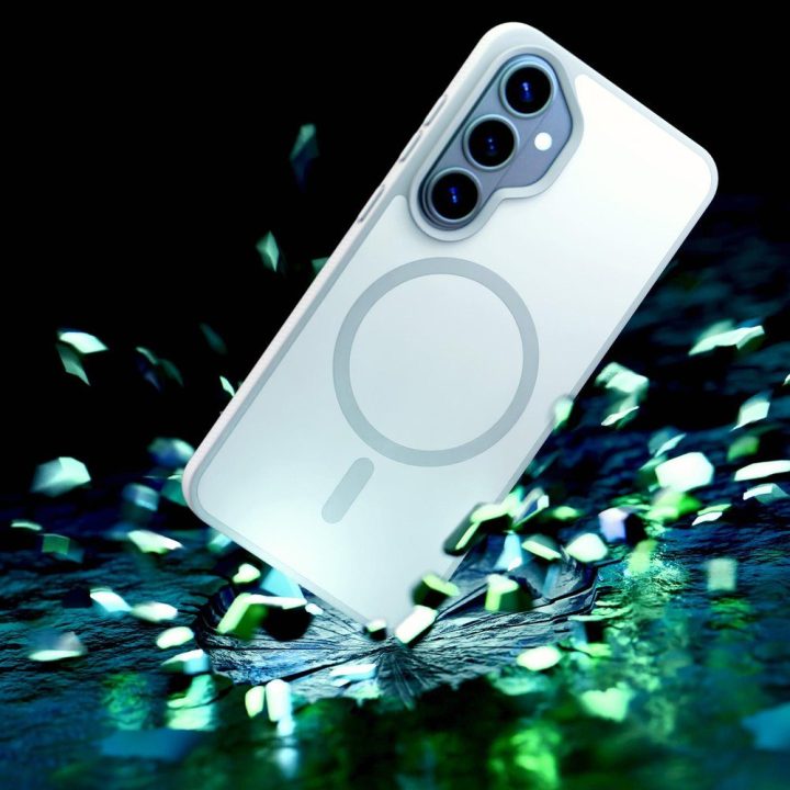 Dėklas, suderinamas su Samsung Galaxy S26+, balta 3mk Smoke MagCase