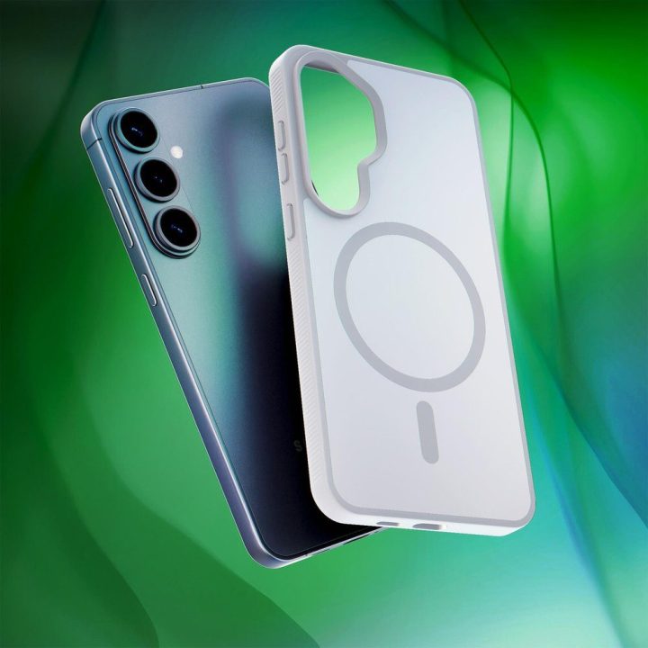 Dėklas, suderinamas su Samsung Galaxy S26+, balta 3mk Smoke MagCase