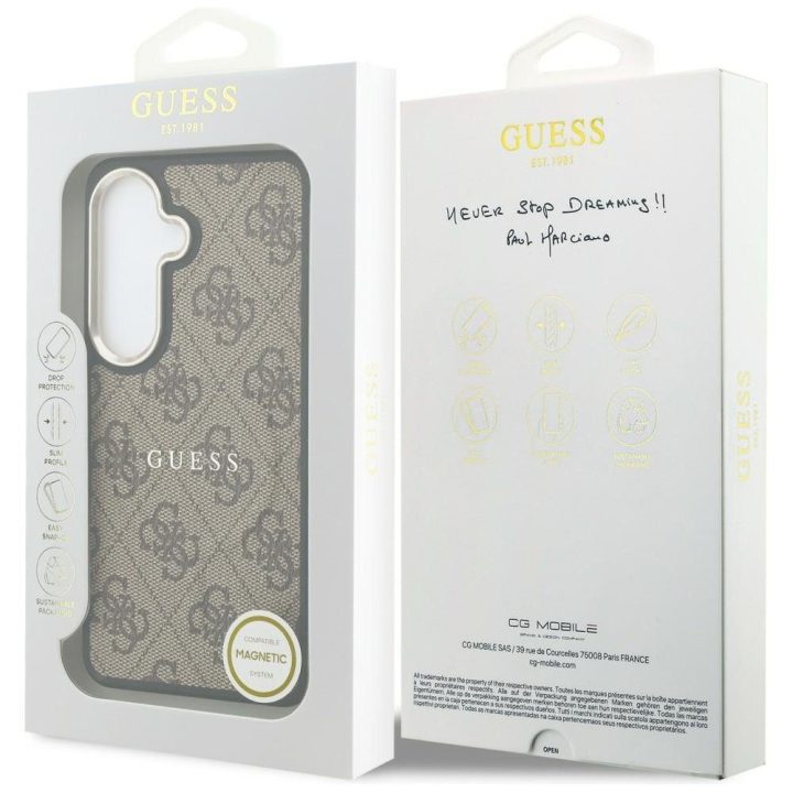 Dėklas Samsung Galaxy S26 Plus, MagSafe suderinamas, rudas Guess