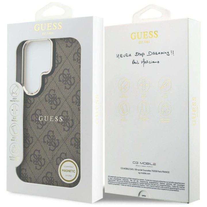 Dėklas Samsung Galaxy S26 Ultra, MagSafe rudas Guess