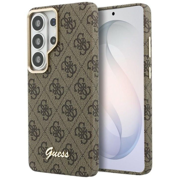 Dėklas telefonui Samsung Galaxy S26 Ultra MagSafe, rudas Guess