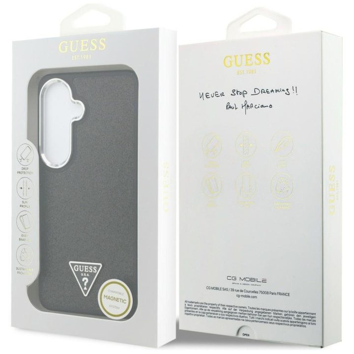 Dėklas MagSafe Samsung Galaxy S26, juodas Guess