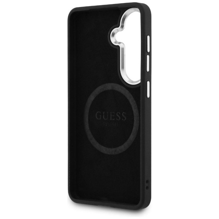 Dėklas Samsung Galaxy S26, sidabrinis su MagSafe Guess