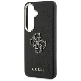 Dėklas Samsung Galaxy S26 iš dirbtinės odos, juodas Guess