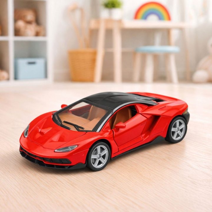 Žaislinis metalinis sportinis automobilis 1:32, raudonas