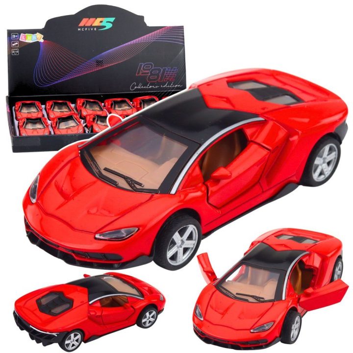 Žaislinis metalinis sportinis automobilis 1:32, raudonas
