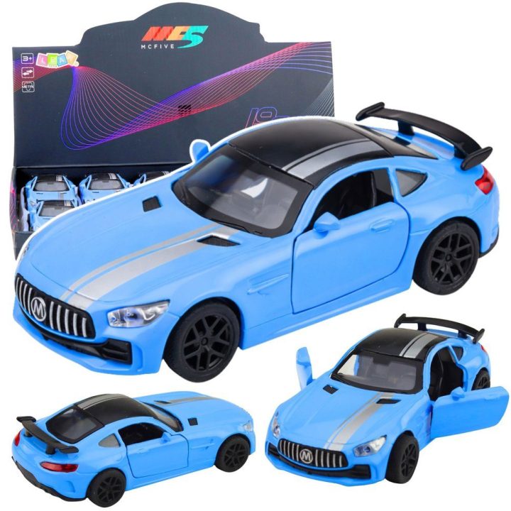 Vaikiškas metalinis sportinis automobilis 1:32, su šviesa ir garsais