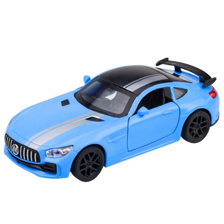 Vaikiškas metalinis sportinis automobilis 1:32, su šviesa ir garsais