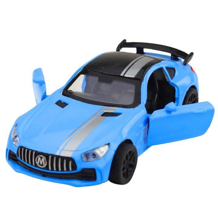 Vaikiškas metalinis sportinis automobilis 1:32, su šviesa ir garsais