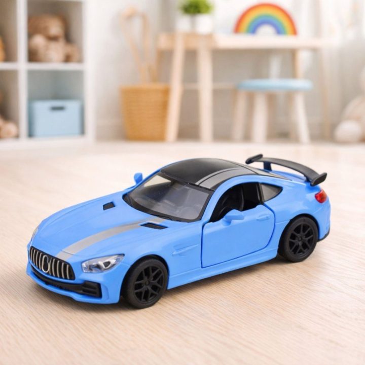 Vaikiškas metalinis sportinis automobilis 1:32, su šviesa ir garsais