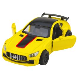 Vaikiškas metalinis sportinis žaislinis automobilis 1:32, geltonas