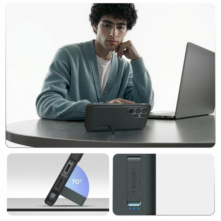 Dėklas Samsung Galaxy S26 Ultra su MagSafe magnetu, žalias Spigen