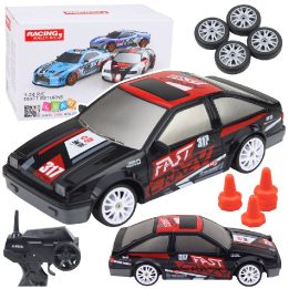 Vaikiškas nuotolinio valdymo drifto automobilis 1:24 juodas