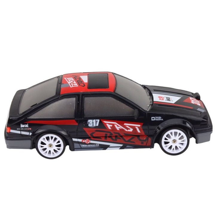 Vaikiškas nuotolinio valdymo drifto automobilis 1:24 juodas