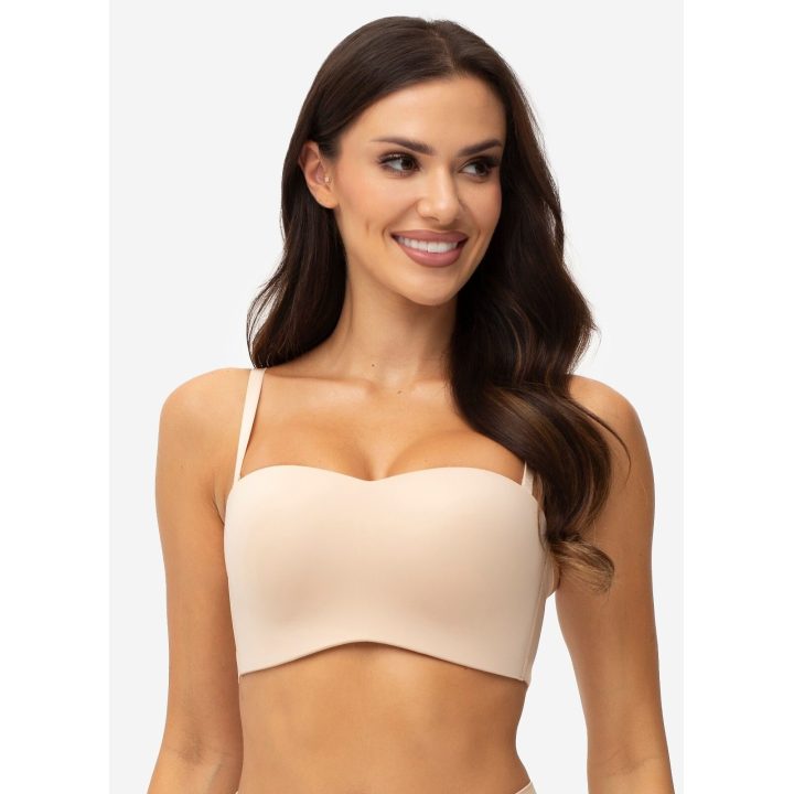 Moteriška liemenėlė 2× push-up smėlio spalvos
