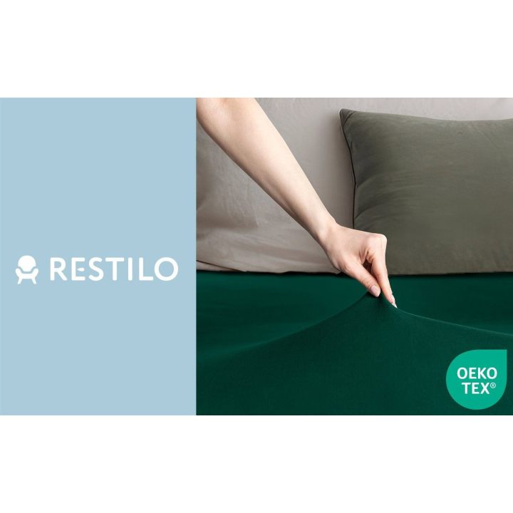 Paklodė su guma tamsiai žalia 200–220×200+30 Amber