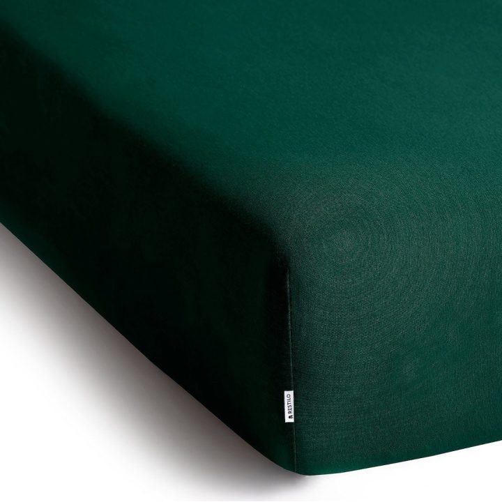 Paklodė su guma tamsiai žalia 200–220×200+30 Amber