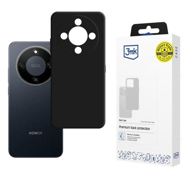 Dėklas telefonui Honor Magic 8 Lite matinis juodas 3mk