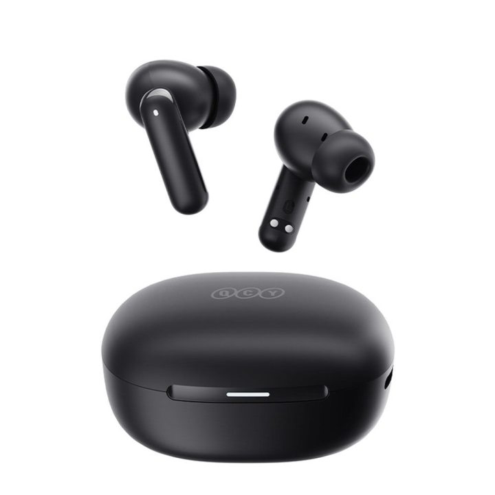 Ausinės su ANC ir Bluetooth 5.4, juodos QCY