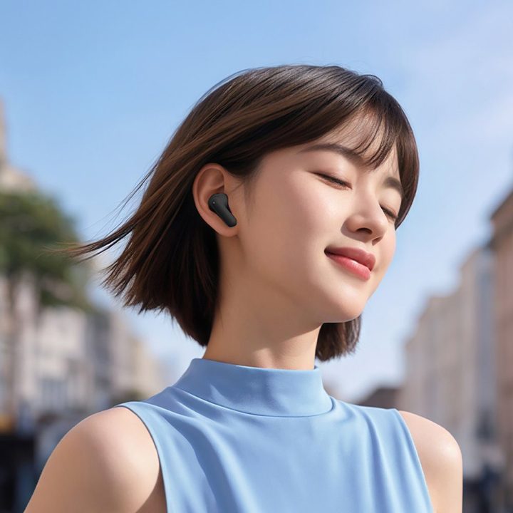 Ausinės su ANC ir Bluetooth 5.4, juodos QCY