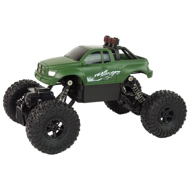 Vaikiškas nuotolinio valdymo automobilis 1:18 žalias