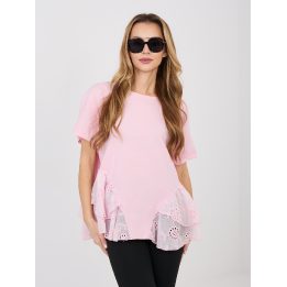 moteriška palaidinė šviesiai rožinė oversize