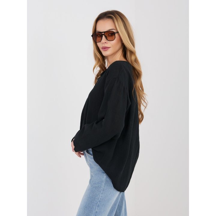 moteriška palaidinė oversize juoda