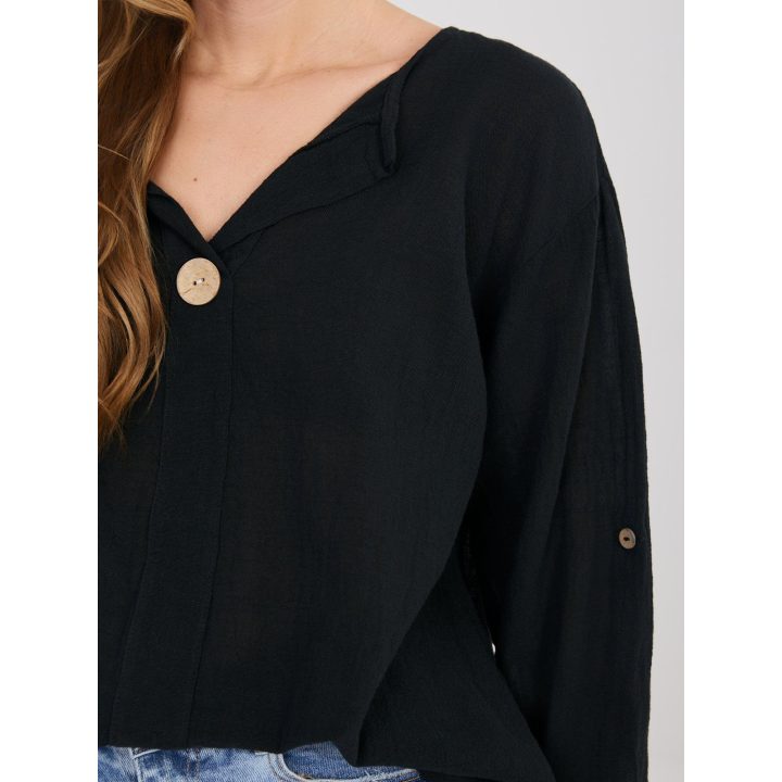 moteriška palaidinė oversize juoda