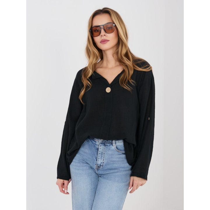 moteriška palaidinė oversize juoda