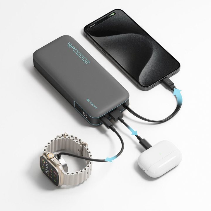 Powerbankas 55W 20000 mAh su USB‑C laidu Cuktech