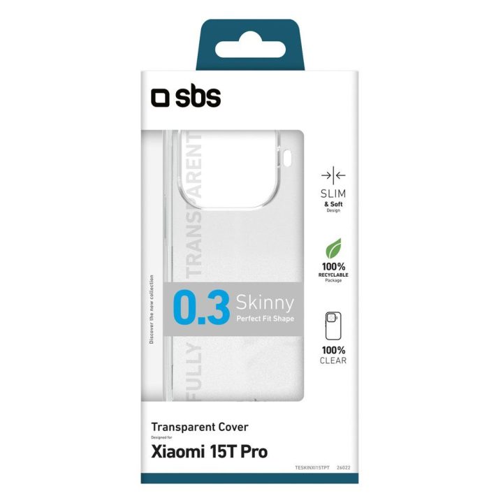 Dėklas Xiaomi 15T Pro, skaidrus, iš TPU SBS