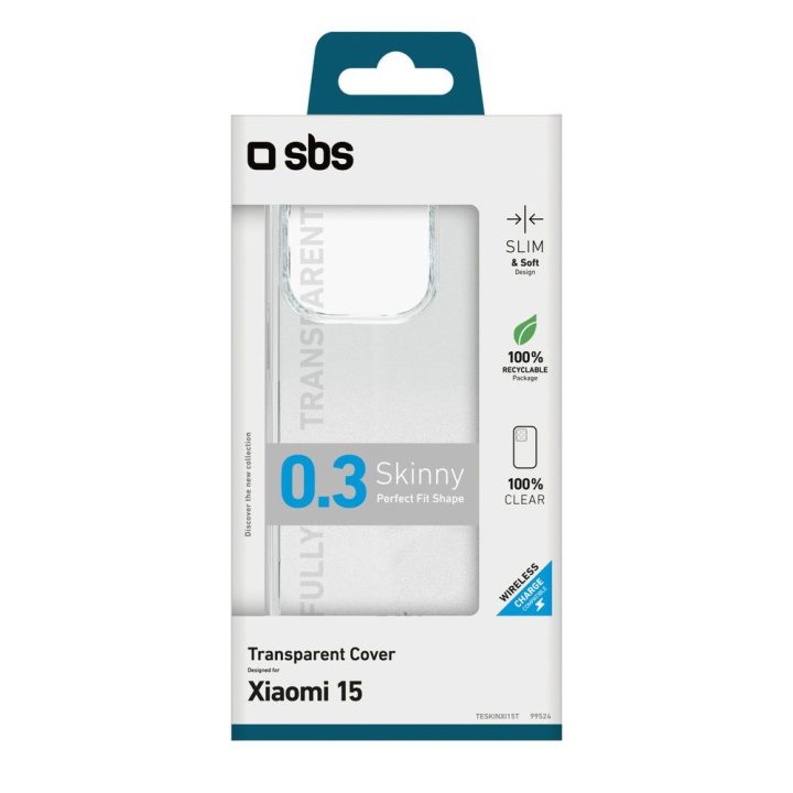 Dėklas Xiaomi 15 skaidrus iš TPU SBS