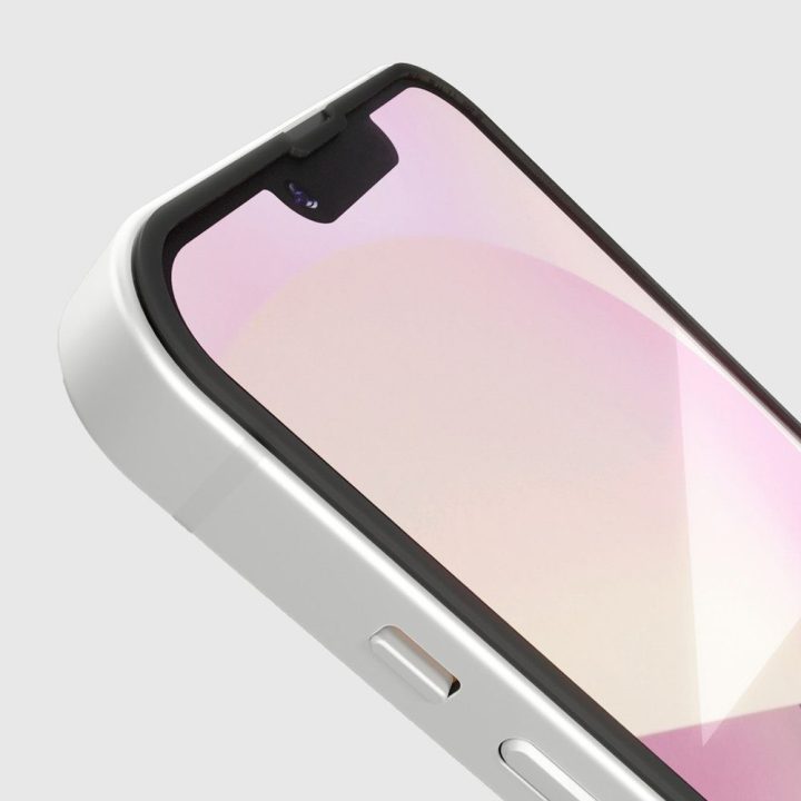 Grūdintas stiklas iPhone 13/13 Pro/14/16e/17e, juodi silikoniniai kraštai SBS