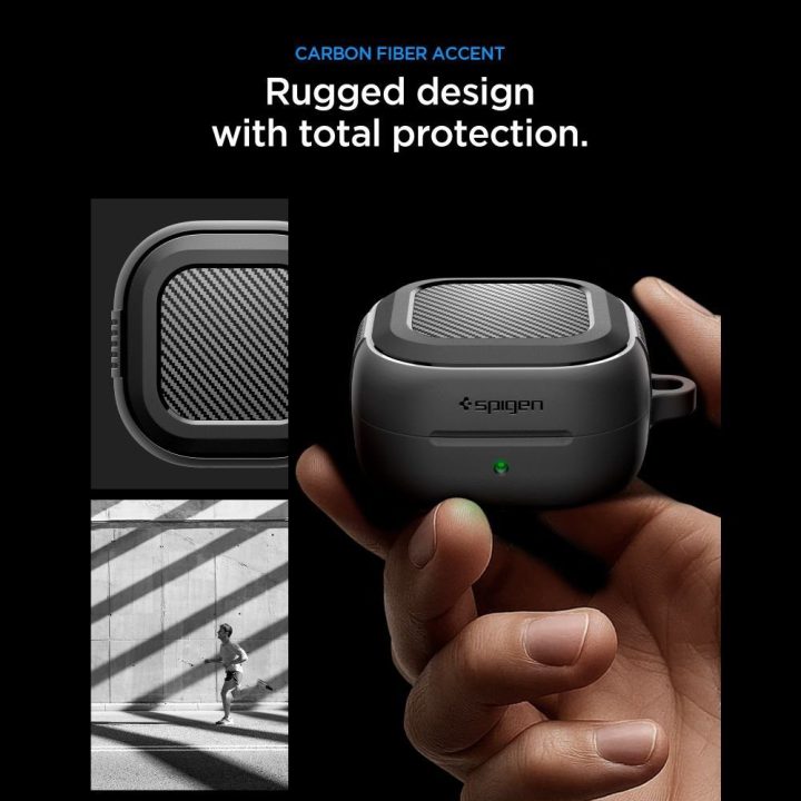 Dėklas Galaxy Buds 4/4 Pro, TPU, matinė juoda Spigen