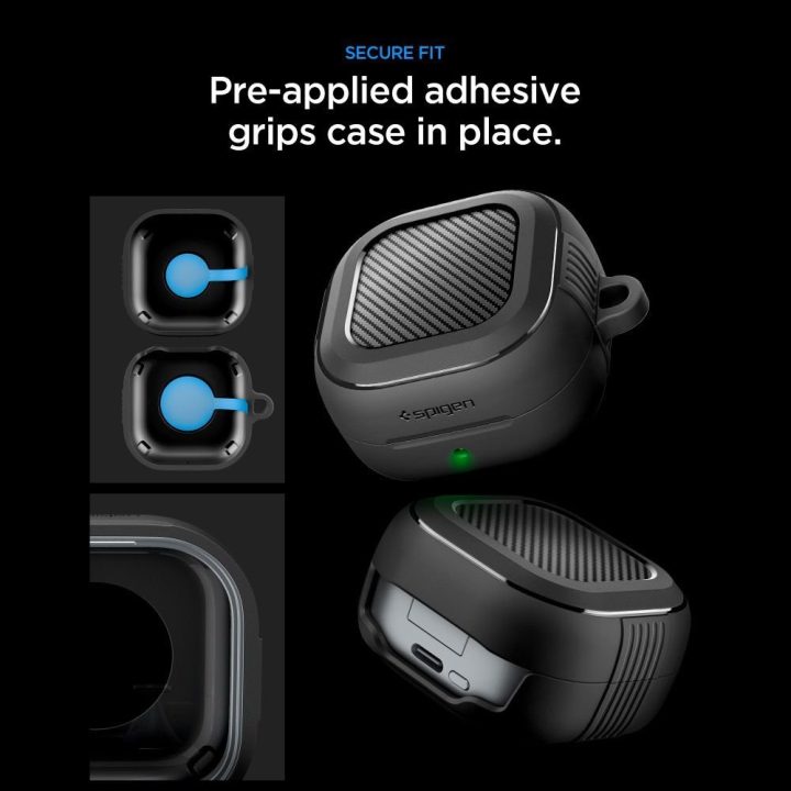 Dėklas Galaxy Buds 4/4 Pro, TPU, matinė juoda Spigen