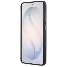 Telefono dėklas iš dirbtinės odos Samsung Galaxy S26 Plus juodas Guess