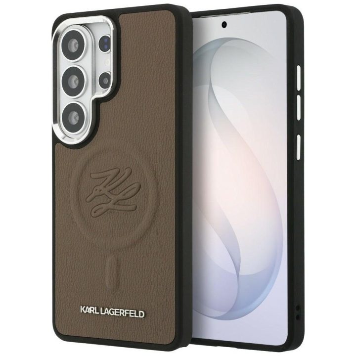 Dėklas Samsung Galaxy S26 Ultra rudas Karl Lagerfeld