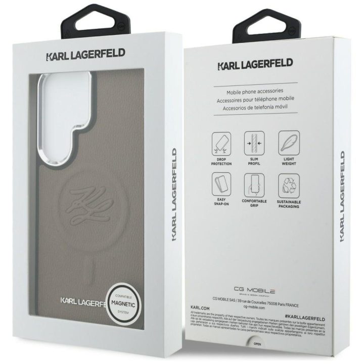 Dėklas Samsung Galaxy S26 Ultra rudas Karl Lagerfeld