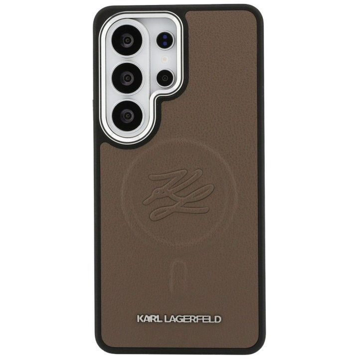 Dėklas Samsung Galaxy S26 Ultra rudas Karl Lagerfeld