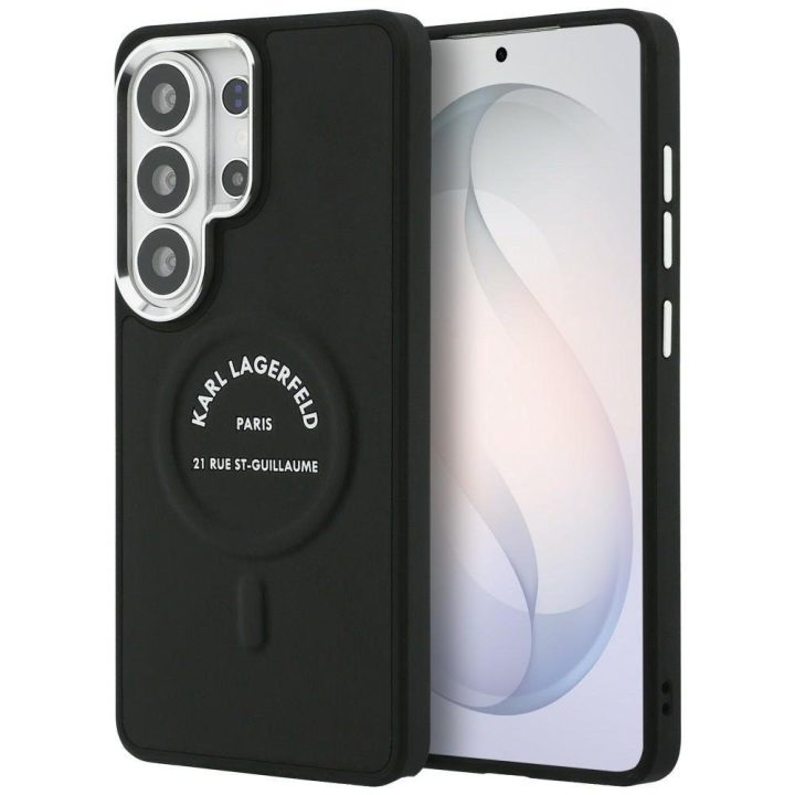 Dėklas Samsung Galaxy S26 Ultra iš dirbtinės odos juodas Karl Lagerfeld