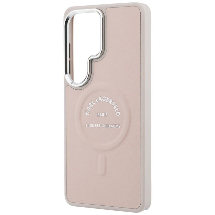 Dėklas Samsung Galaxy S26 Ultra MagSafe rožinis Karl Lagerfeld