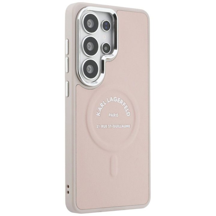 Dėklas Samsung Galaxy S26 Ultra MagSafe rožinis Karl Lagerfeld