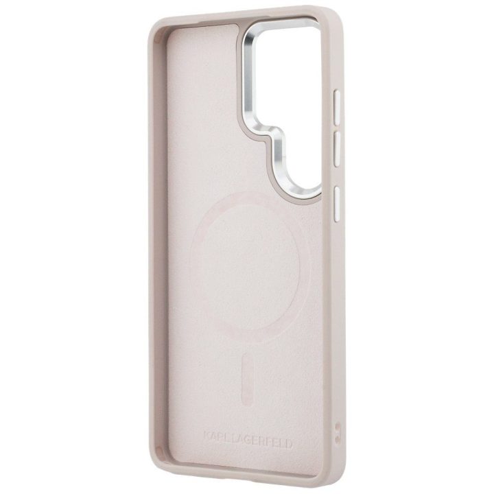 Dėklas Samsung Galaxy S26 Ultra MagSafe rožinis Karl Lagerfeld