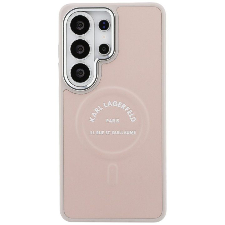 Dėklas Samsung Galaxy S26 Ultra MagSafe rožinis Karl Lagerfeld