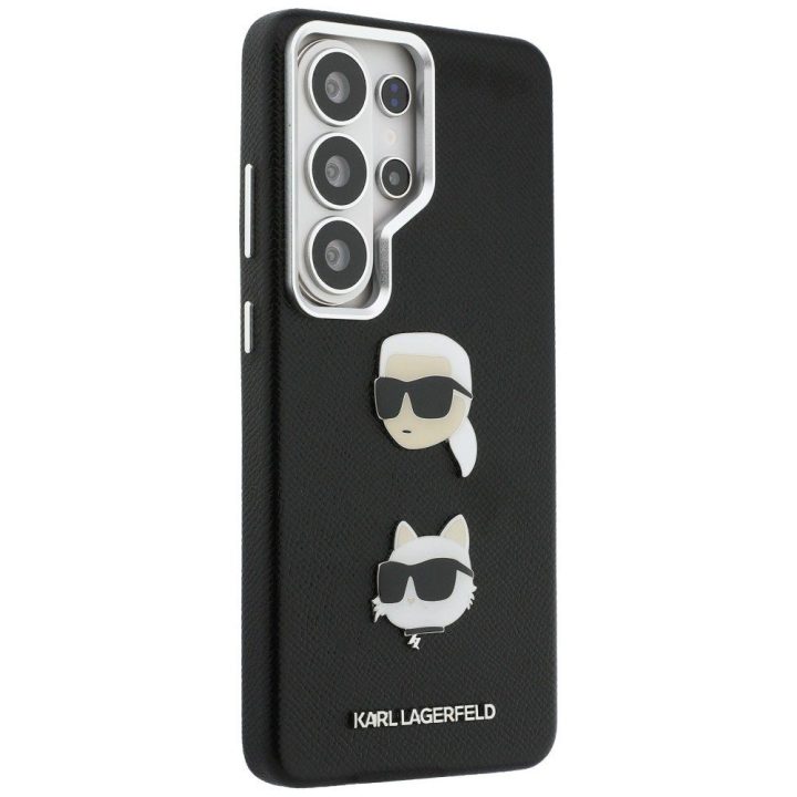 Dėklas Samsung Galaxy S26 Ultra juodas iš dirbtinės odos Karl Lagerfeld