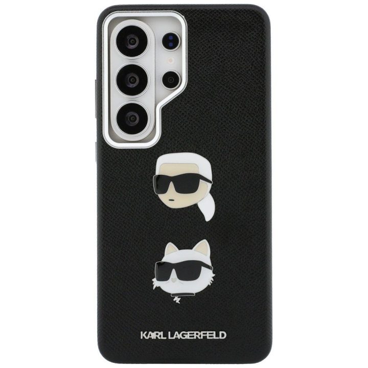 Dėklas Samsung Galaxy S26 Ultra juodas iš dirbtinės odos Karl Lagerfeld